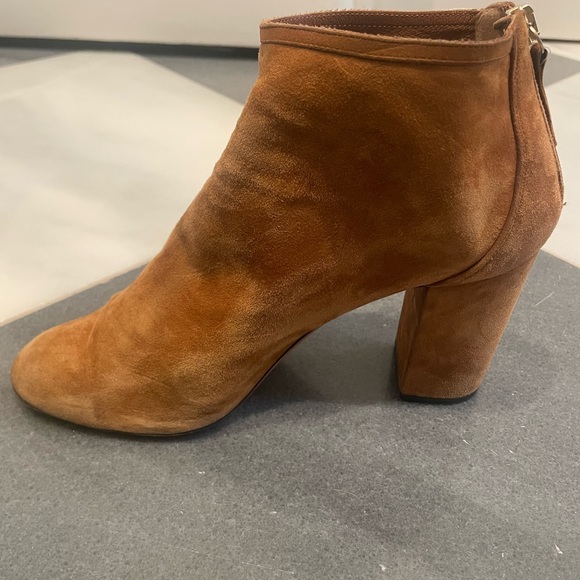 Aquazarra Brown Suede Ankle Booties Size 38.5 - Picture 7 of 13